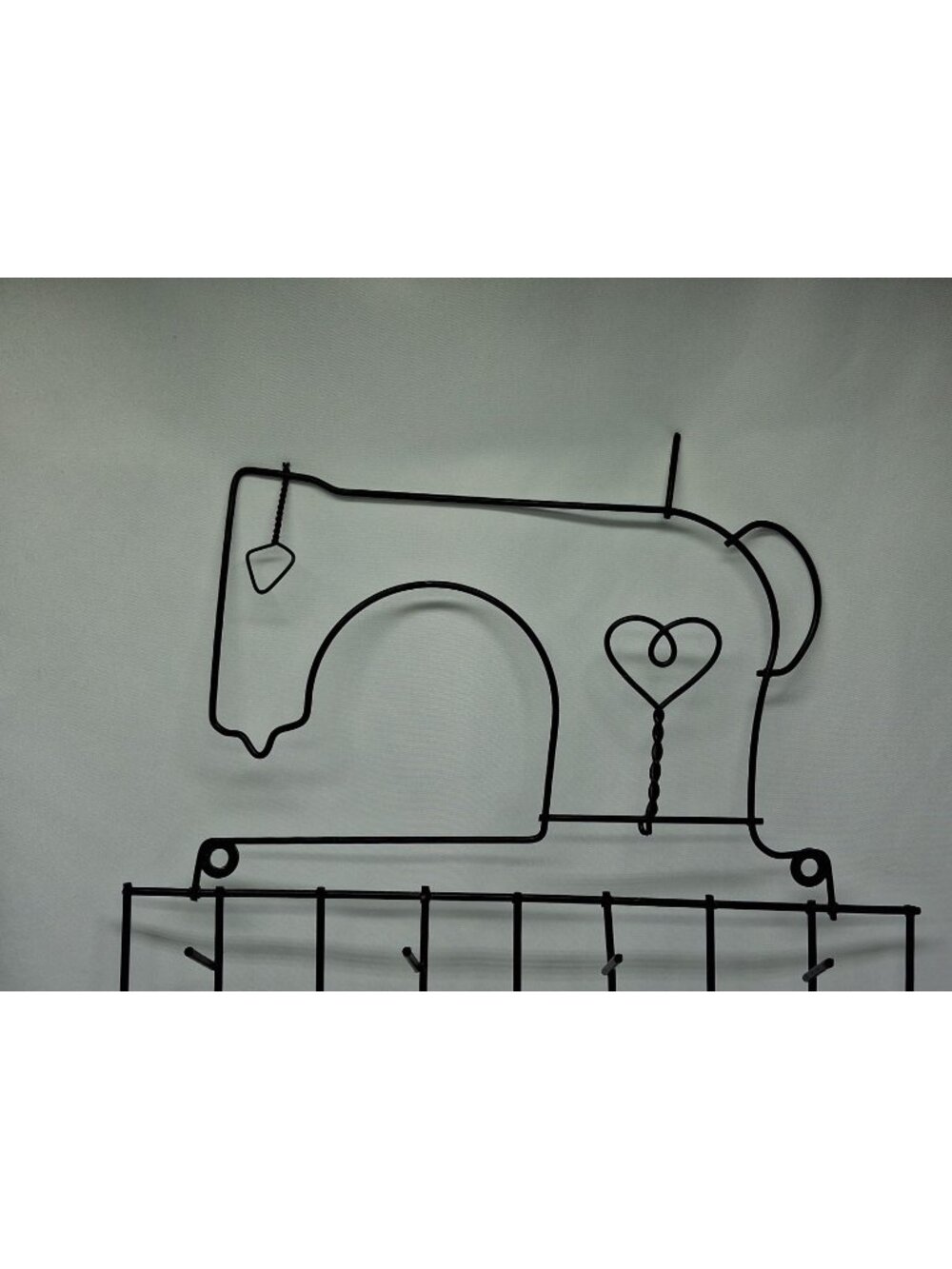 Cute Kitschy Thread Sewing Machine Shaped Spool Holder Black Wire Rack, 63 spool - Picture 2 of 7